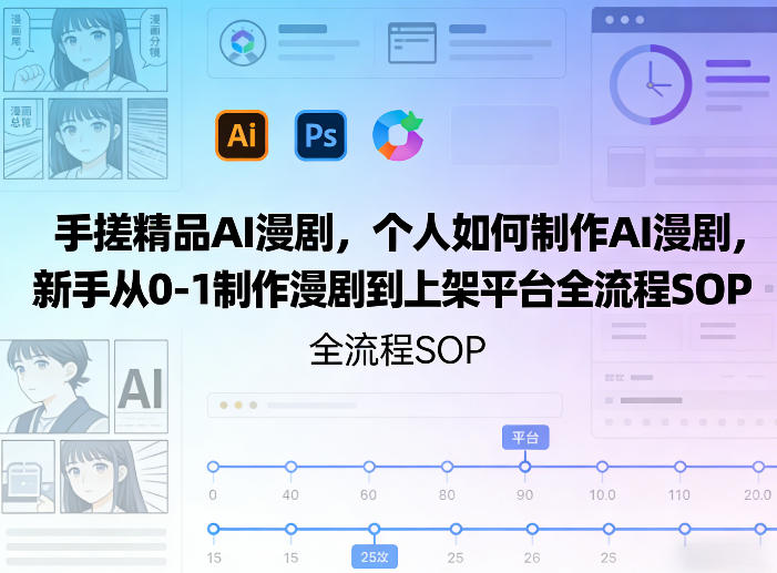 手搓精品AI漫剧，个人如何制作AI漫剧，新手从0-1制作漫剧到上架平台全流程SOP-米创网