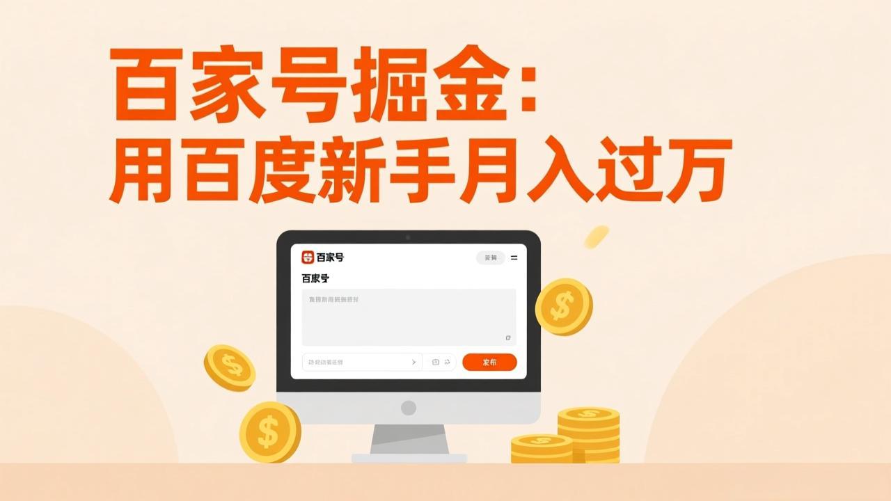 百家号掘金：用百度新手月入过万，日入300，无需引流，全新手机搬砖项目-米创网