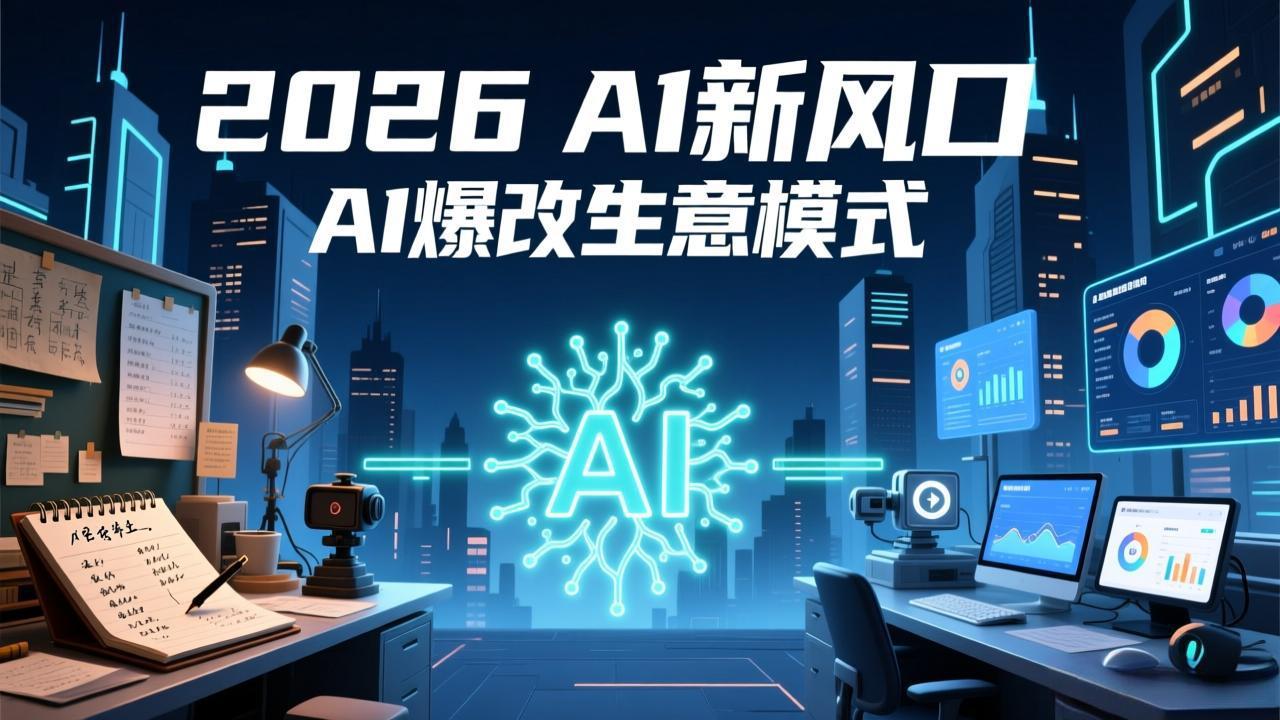 2026年AI创富新风口，用人工智能爆改你的生意模式，从短视频到直播全面降本增效抢占先机-米创网