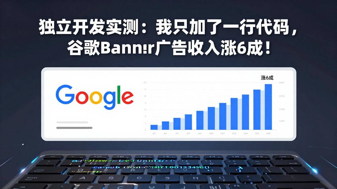 付费文章：独立开发实测：我只加了一行代码，谷歌Banner广告收入涨6成！-米创网