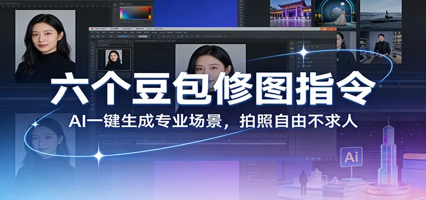 六个豆包修图指令：AI 一键生成专业场景，拍照自由不求人-米创网