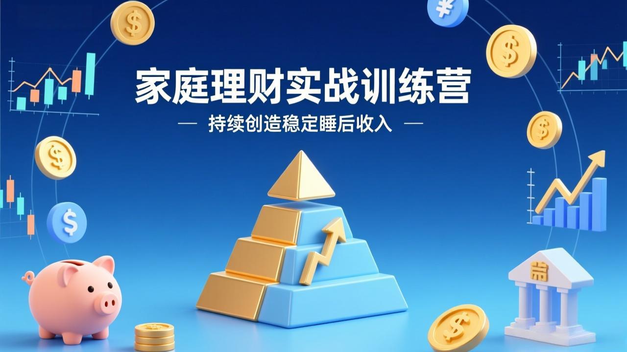 家庭理财实战训练营：从0到1建体系，三阶进阶层层递进，助你持续创造稳定睡后收入-米创网