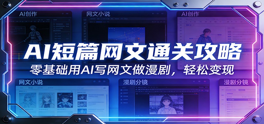 AI短篇网文通关攻略：零基础用AI写网文做漫剧，轻松变现-米创网