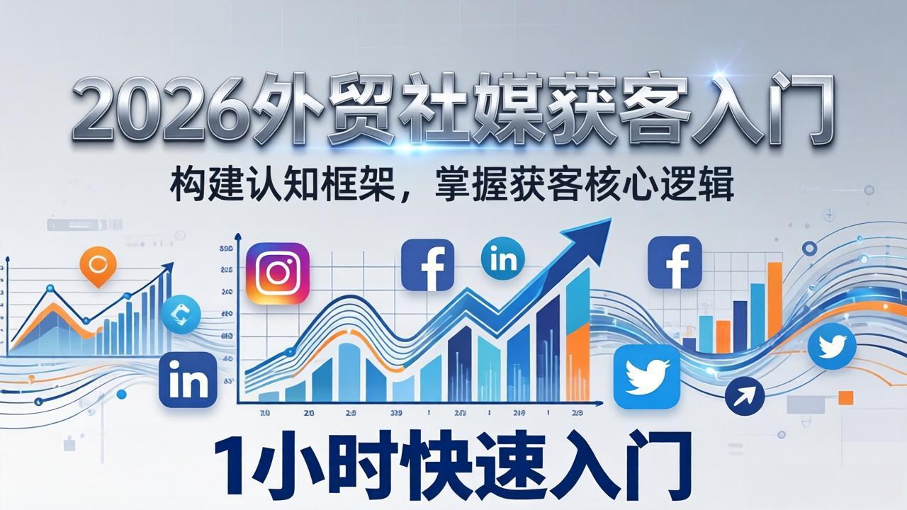 2026 外贸社媒获客入门：1小时搭建认知框架，新手快速开启社媒获客之路-米创网