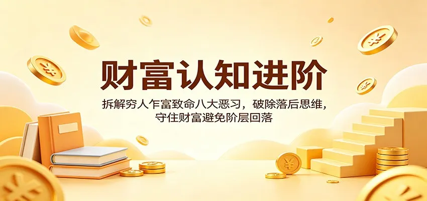 财富认知进阶：拆解穷人乍富致命八大恶习，破除落后思维，守住财富避免阶层回落-58创客