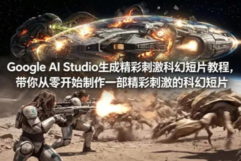 Google AI Studio生成精彩刺激科幻短片教程,带你从零开始制作一部精彩刺激的科幻短片【双语字幕】-58创客