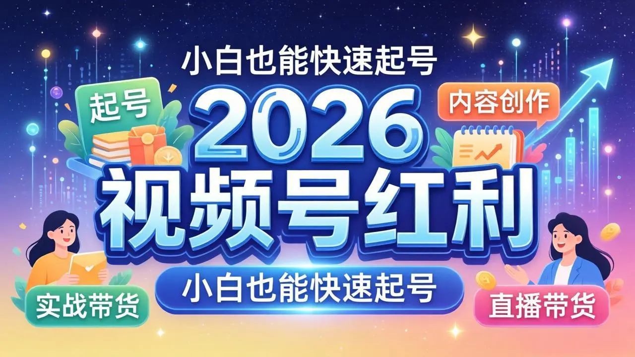 2026视频号红利实战营，大佬亲授起号、内容、直播、IP、投流、私域、矩阵全套落地打法-58创客