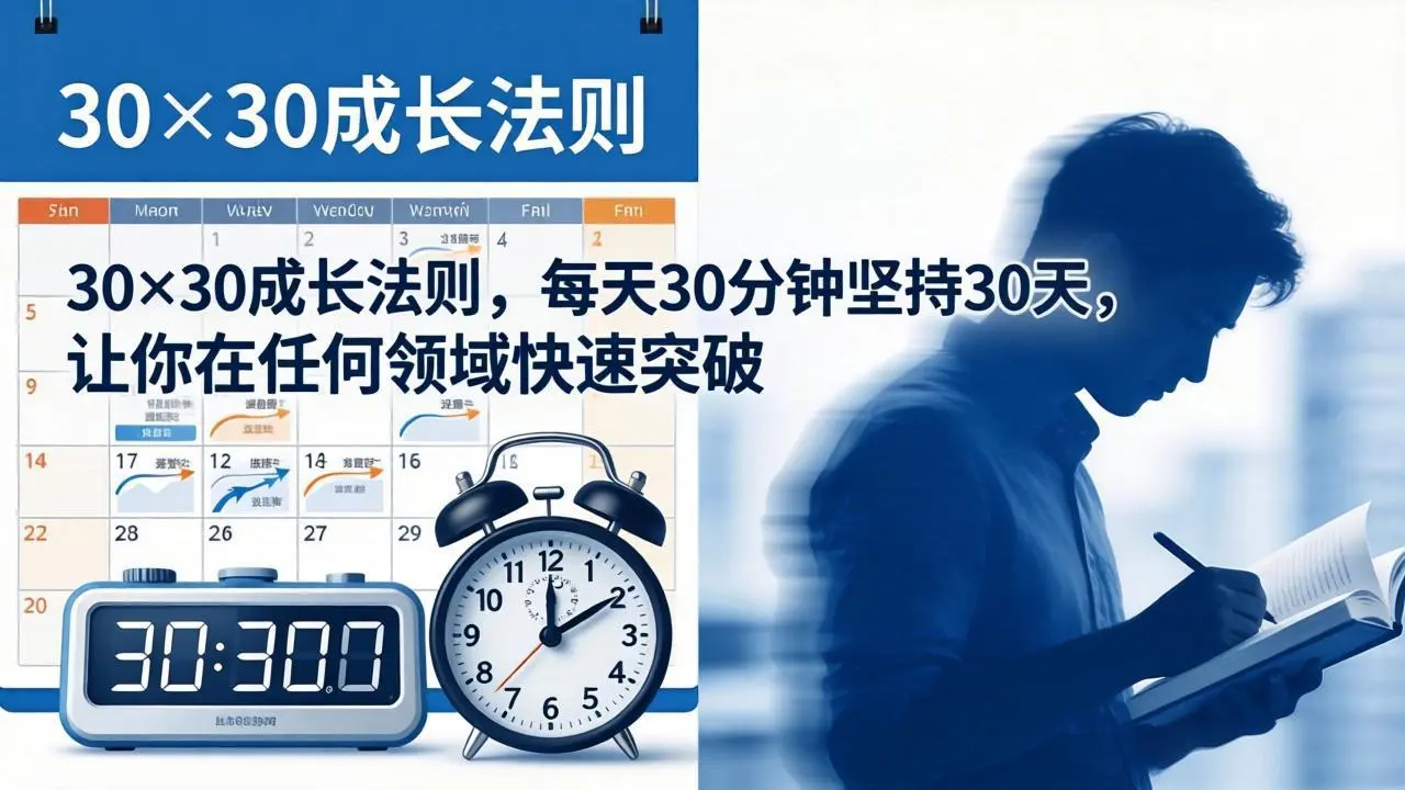 付费文章：30×30成长法则，每天30分钟坚持30天，让你在任何领域快速突破-58创客