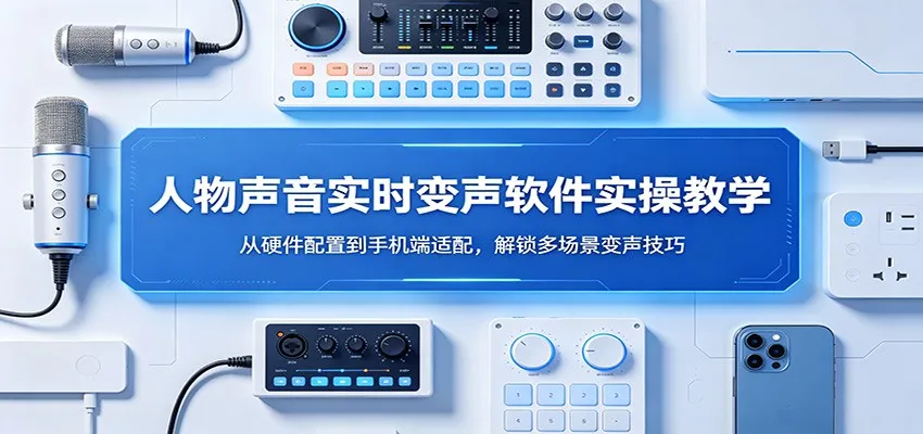 人物声音实时变声软件实操教学：从硬件配置到手机端适配，解锁多场景变声技巧-58创客