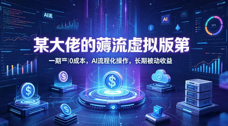 某大佬的薅流虚拟版第一期丨0成本，AI流程化操作，长期被动收益-58创客