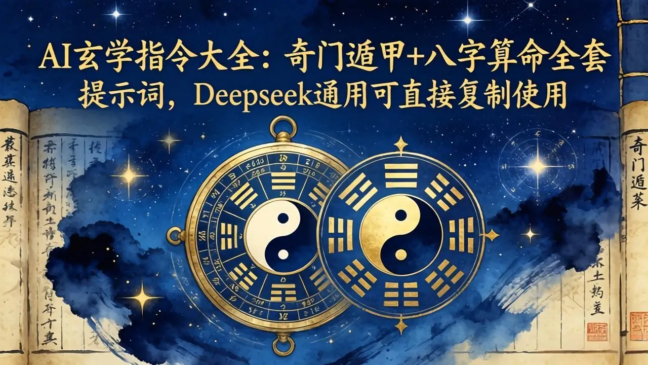 AI玄学指令大全：奇门遁甲+八字算命全套提示词，Deepseek通用可直接复制使用-58创客