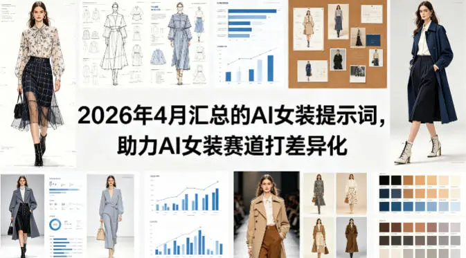 2026年4月汇总的AI女装提示词，助力AI女装赛道打差异化-58创客
