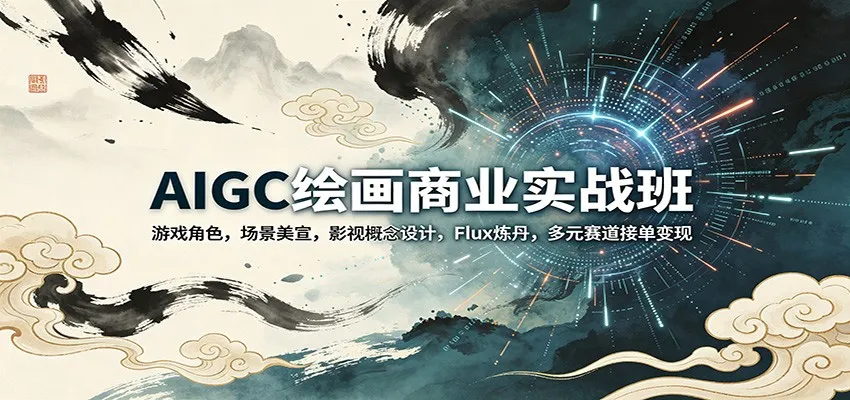 AIGC绘画商业实战班:游戏角色,场景美宣,影视概念设计,Flux炼丹,多元赛道接单变现-58创客