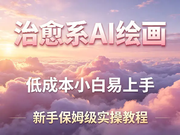 治愈系AI绘画提示词项目，低成本小白易上手，每天10分钟，新手保姆级实操教程-58创客