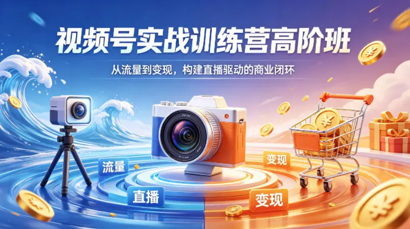 视频号实战训练营高阶班,从流量到变现,构建直播驱动的商业闭环(26年4月)-58创客