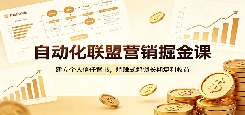 自动化联盟营销掘金课：建立个人信任背书，躺赚式解锁长期复利收益-米创网