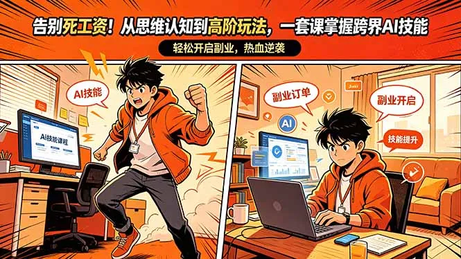 告别死工资！从思维认知到高阶玩法，一套课掌握跨界AI技能，轻松开启副业-米创网