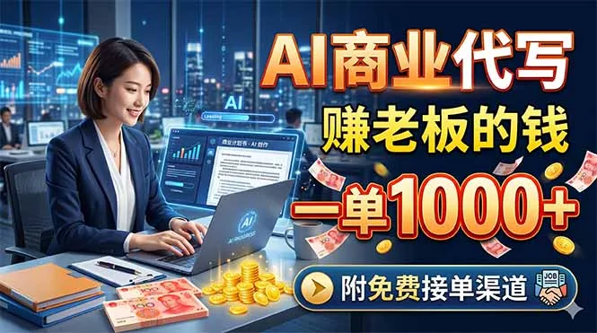 AI商业代写，赚老板的钱，一单1000+，附免费接单渠道-58创客