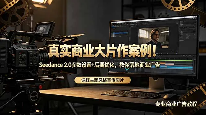 真实商业大片作案例！Seedance 2.0参数设置+后期优化，教你落地商业广告-58创客