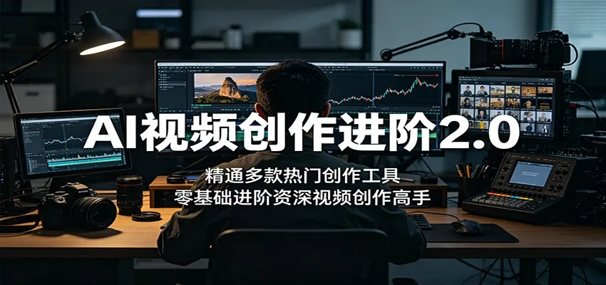 AI视频创作进阶2.0：精通多款热门创作工具，零基础进阶资深视频创作高手-58创客