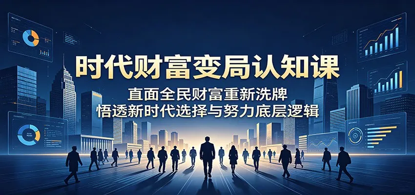 时代财富变局认知课:直面全民财富重新洗牌,悟透新时代选择与努力底层逻辑-58创客