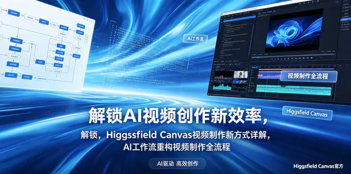 解锁AI视频创作新效率，Higgsfield Canvas视频制作新方式详解，AI工作流重构视频制作全流程-58创客
