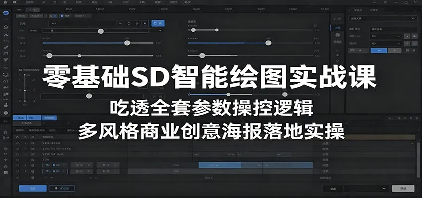 零基础SD智能绘图实战课：吃透全套参数操控逻辑，多风格商业创意海报落地实操-58创客
