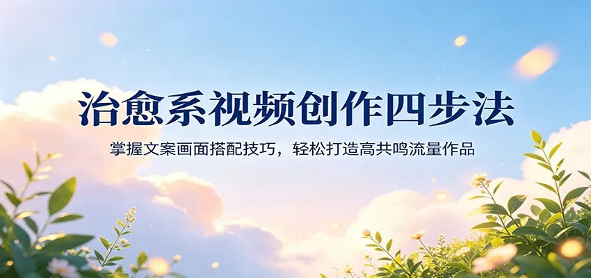 治愈系视频创作四步法：掌握文案画面搭配技巧，轻松打造高共鸣流量作品-米创网