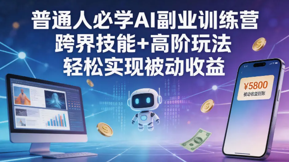 普通人必学AI副业训练营跨界技能+高阶玩法轻松实现被动收益-米创网
