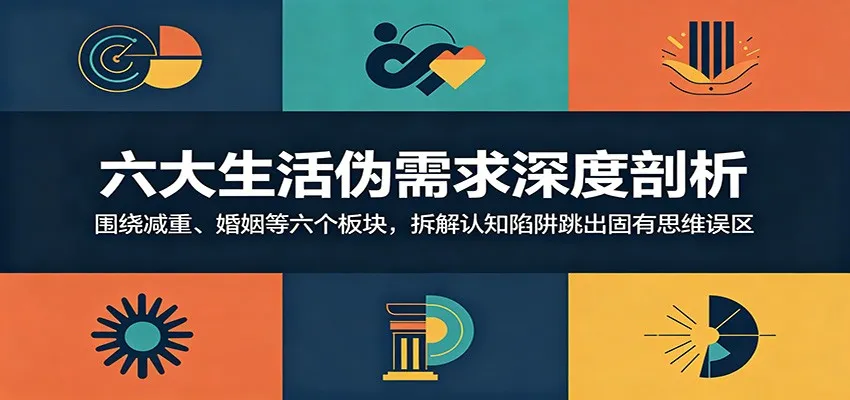 六大生活伪需求深度剖析：围绕减重、婚姻等六个板块，拆解认知陷阱跳出固有思维误区-58创客