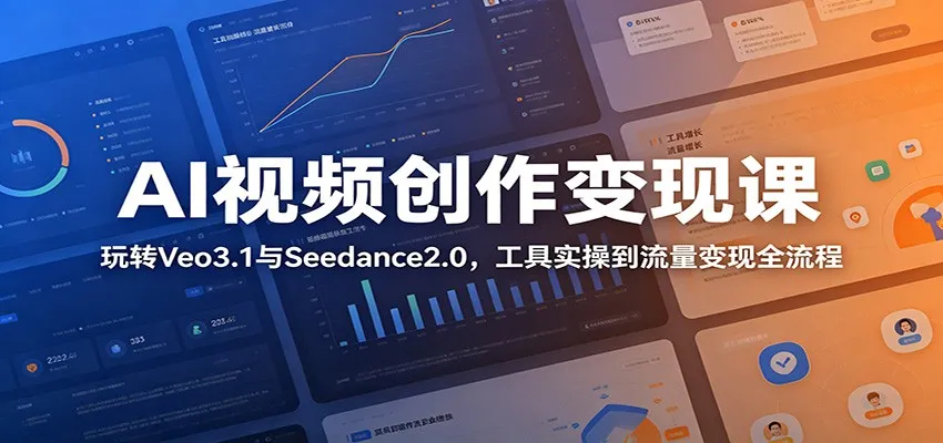 AI视频创作变现课：玩转Veo3.1与Seedance2.0，工具实操到流量变现全流程-58创客