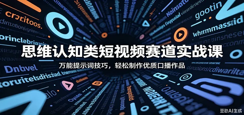 思维认知类短视频赛道实战课：万能提示词技巧，轻松制作优质口播作品-58创客
