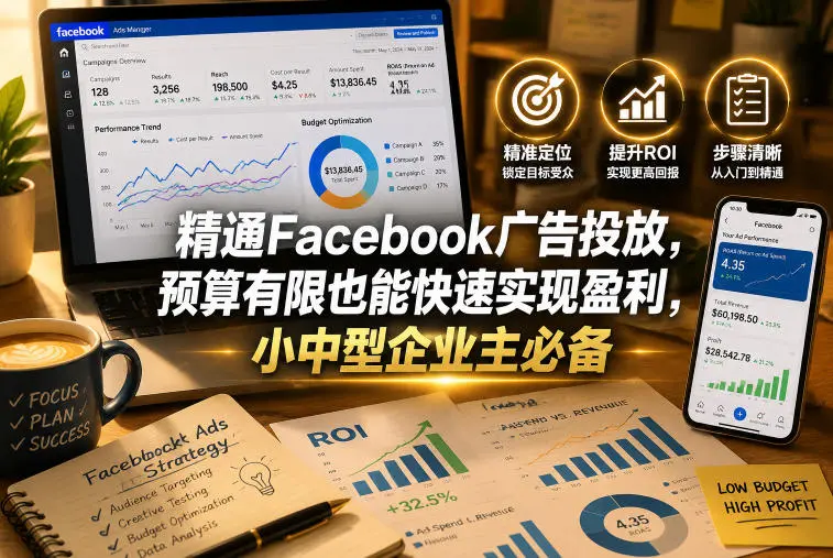 精通Facebook广告投放，预算有限也能快速实现盈利，小中型企业主必备【原创双语字幕】-58创客