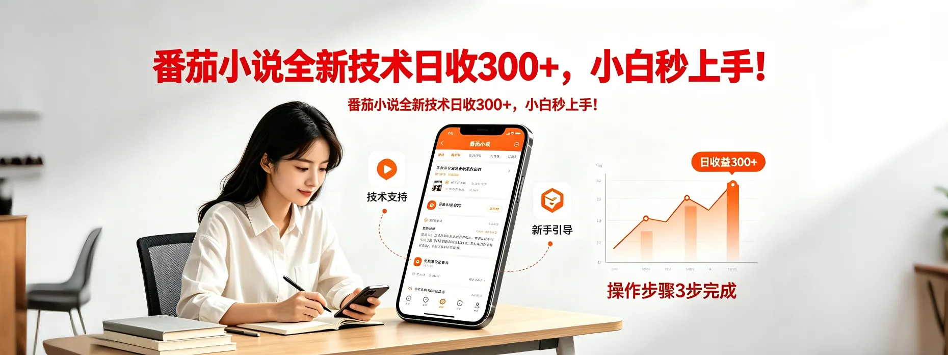 番茄小说全新技术全新玩法！无脑日收300+-58创客