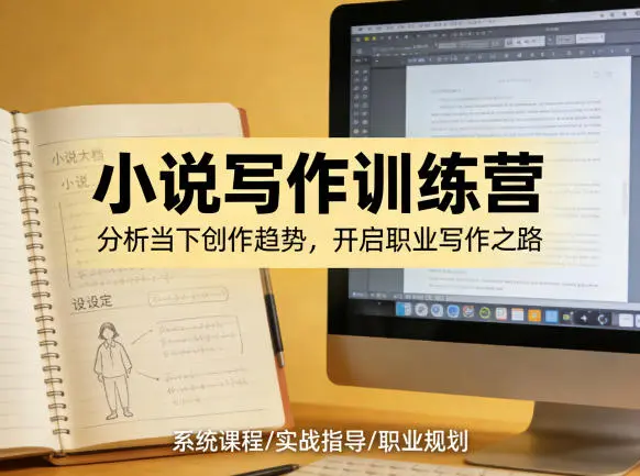 小说加写作训练营，带你分析如何在当下脱颖而出，开启你的职业创作之路-58创客