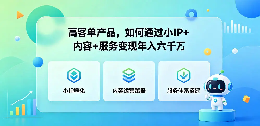 高客单产品,如何通过小IP+内容+服务变现年入六干W-58创客