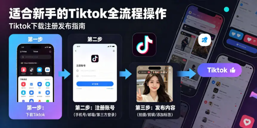 Tiktok下载注册发布，适合新手的Tiktok全流程操作-58创客
