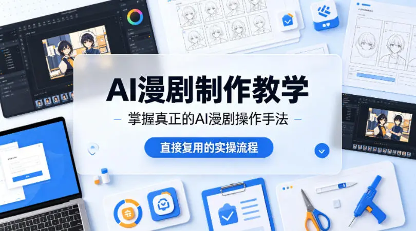 AI漫剧制作教学，带你掌握真正的AI漫剧操作手法，直接复用的实操流程-58创客