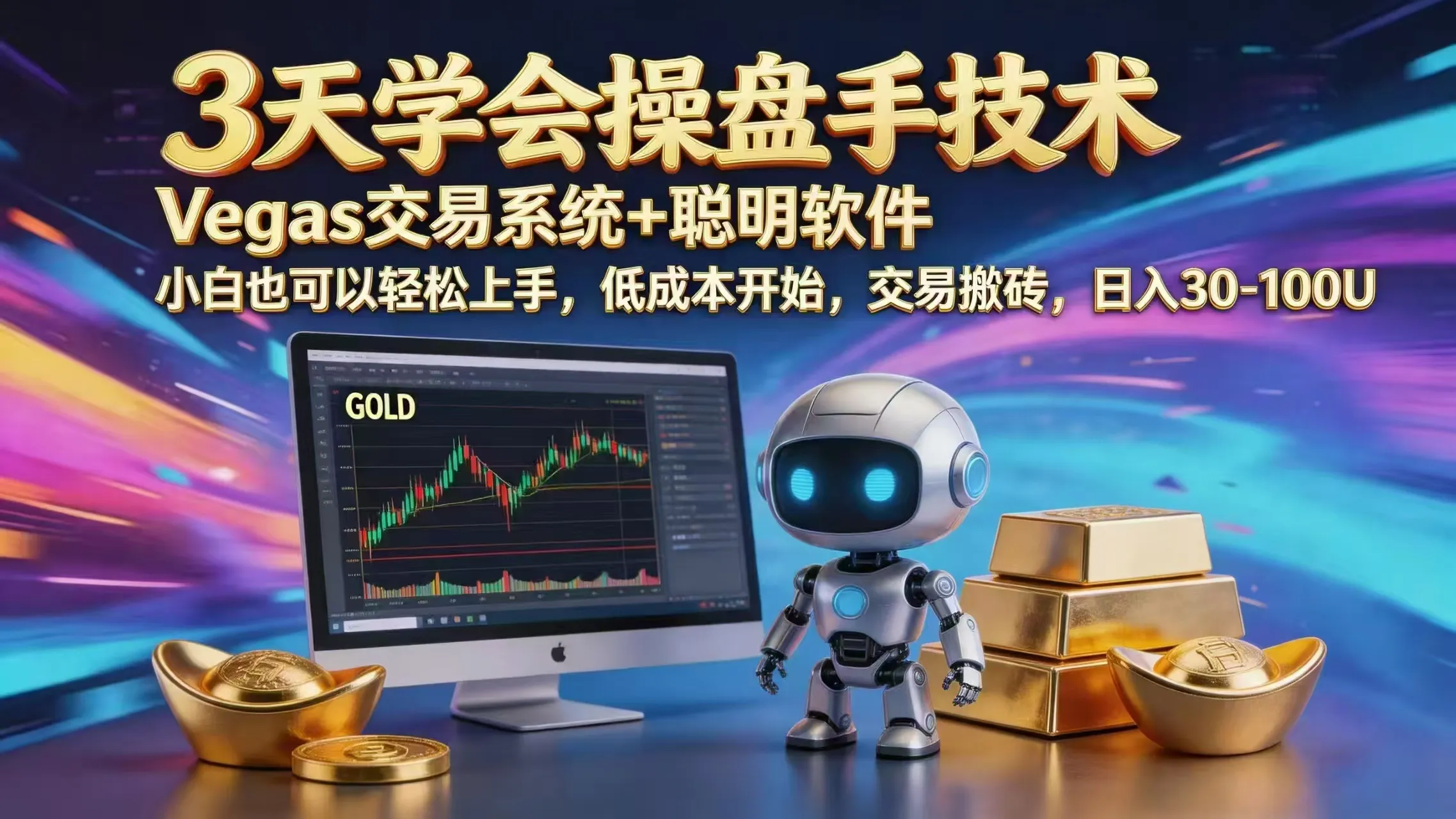 三天学会操盘手技术，vegas技术+聪明软件，小白也可以轻松上手，日入1000+-58创客