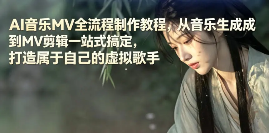 AI音乐MV全流程制作教程，从音乐生成到MV剪辑一站式搞定，打造属于自己的虚拟歌手-58创客
