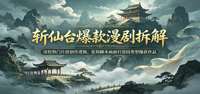 斩仙台爆款漫剧拆解：深挖热门片段创作逻辑，复刻脚本画面打造同类型爆款作品-58创客