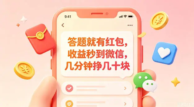 答题就有红包,收益秒到微信,几分钟挣几十块,学生党上班族宝妈都可以玩【揭秘】-58创客